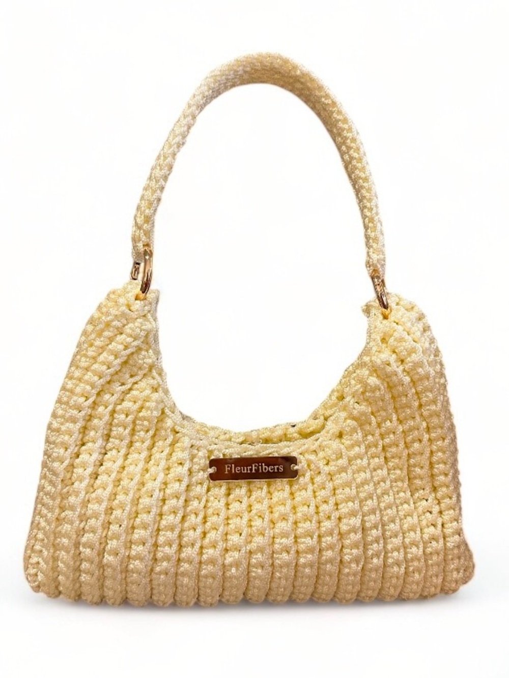 Y2K White Crochet Shoulder Bag